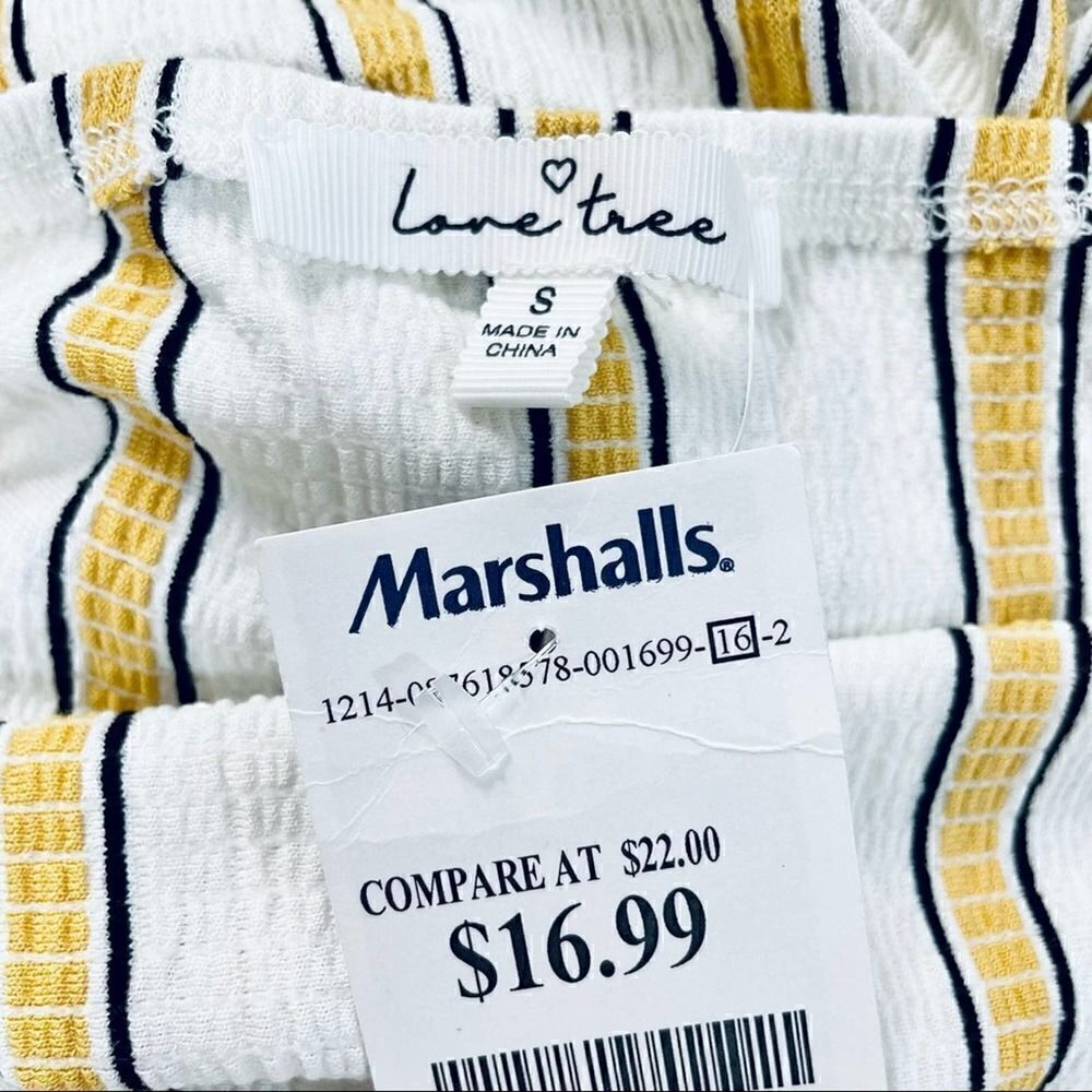 Love Tree Pinstripe Strapless Jumper Nautical - Picture 7 of 11